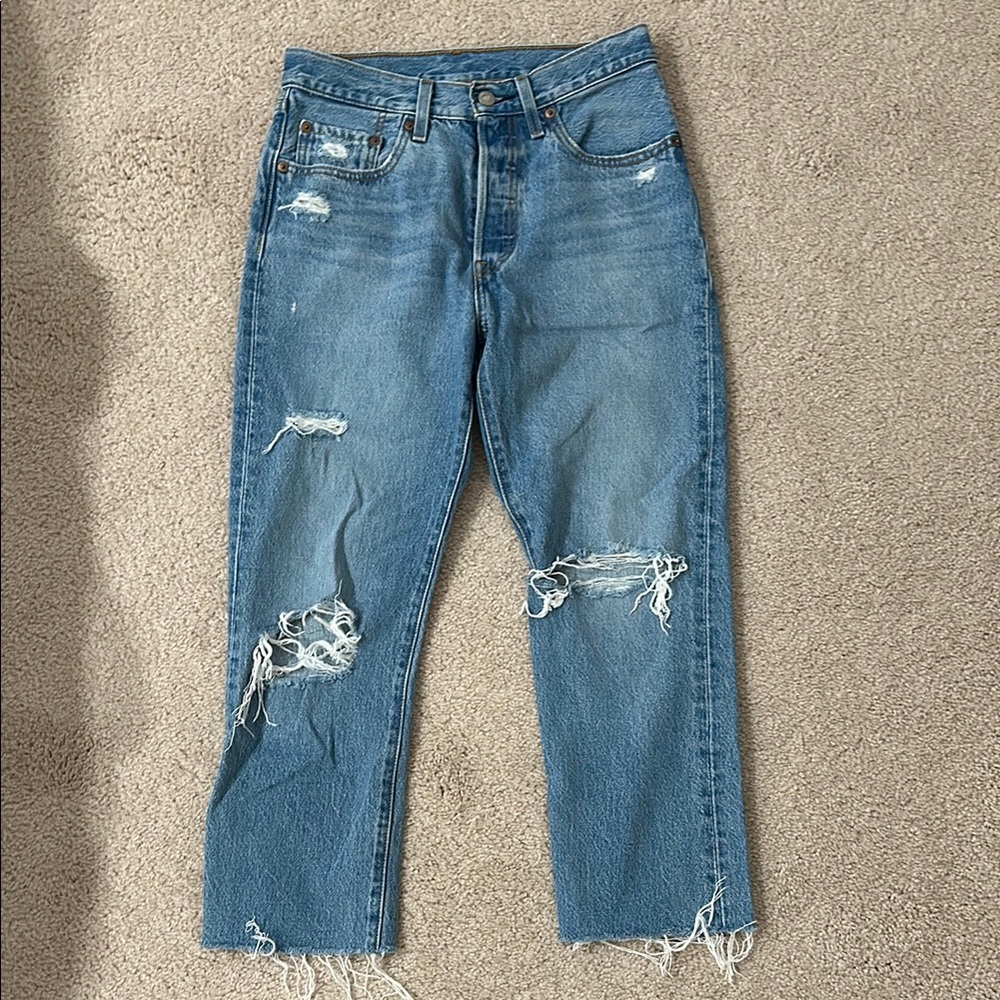 Levi’s Distressed Blue Jeans